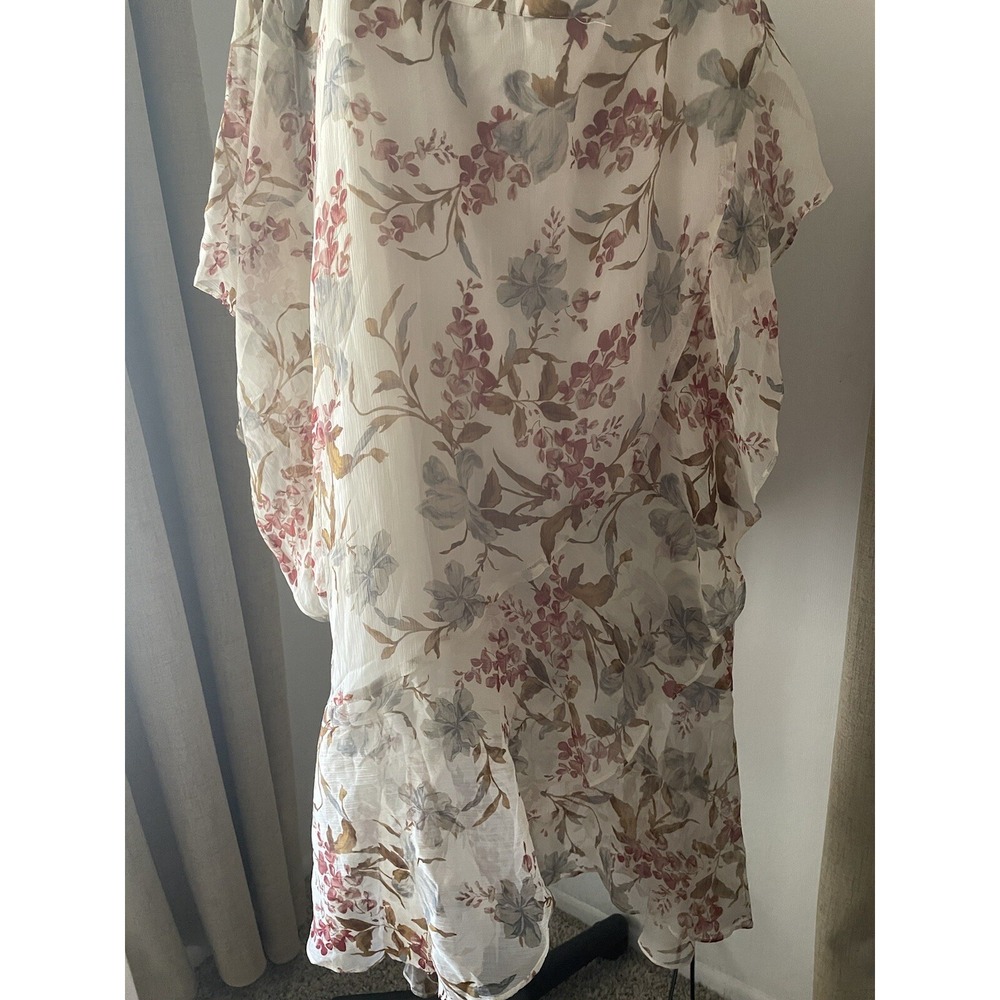 NWT Vince Camuto Oasis Bloom Pearl Ivory Floral Blouse Skirt set Summer Sz XL/16 - Picture 5 of 9